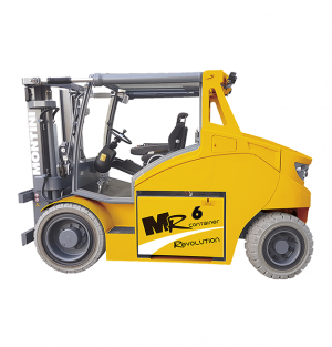 Electrostivuitor Montini MR 6 CONTAINER  > MR 7 CONTAINER cu 4 Roți si capacitatea de încărcare de la 6000 kg la 7000 kg – 96V