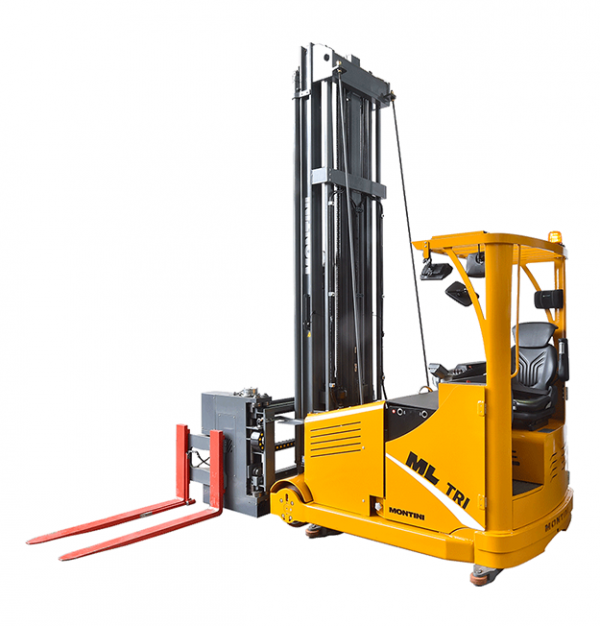 Stivuitor electric trilateral Montini ML TRI cu 3 Roți si capacitatea de încărcare de 1000 kg – 48V