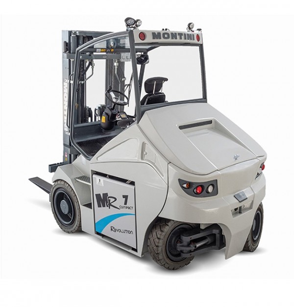 Electrostivuitor Montini MR 6 COMPACT > MR 7 COMPACT cu 4 Roți si capacitatea de încărcare de la 6000 kg la 7000 kg – 96V