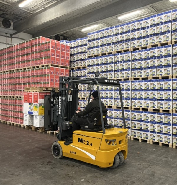 Electrostivuitor Montini MR SUPER LITHIUM cu 3 Roți si capacitatea de încărcare de la 1600 kg la 2000 kg - 48V